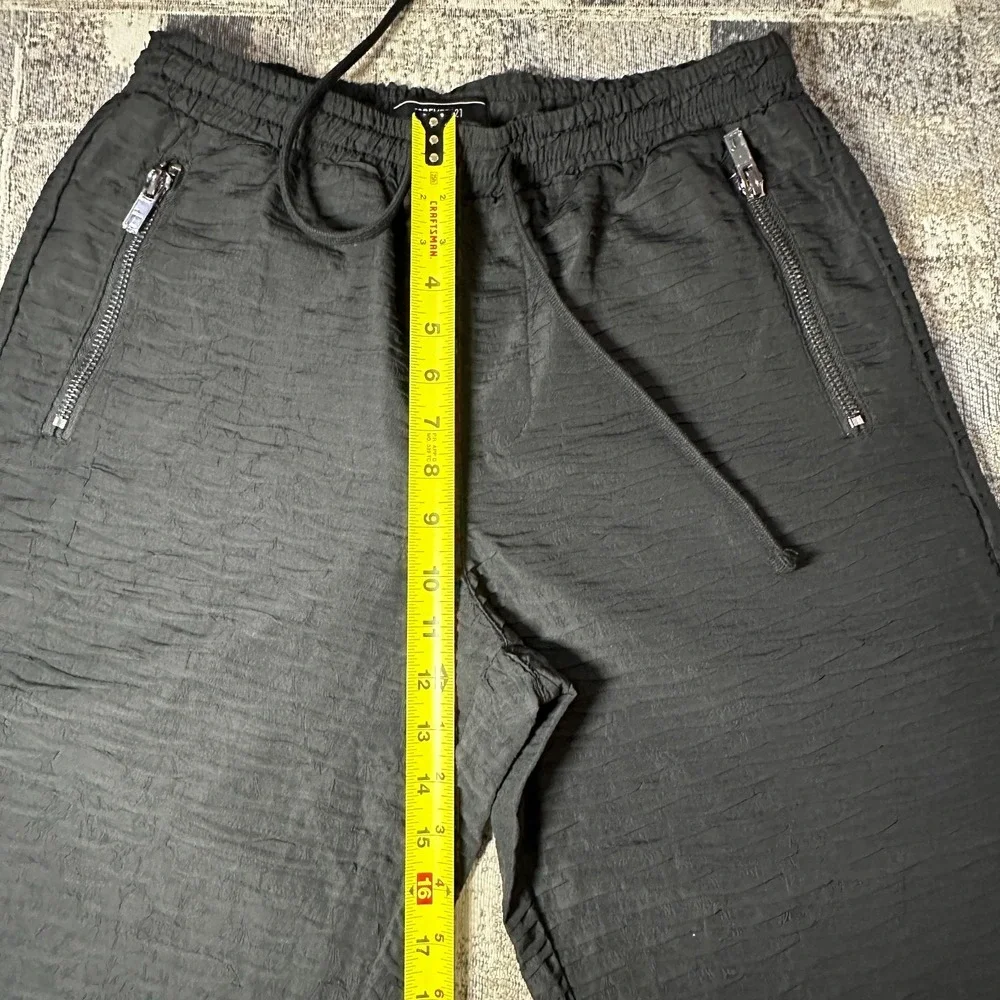 Forever 21 Mens Slim Fit Textured Jogger‎ Pants Medium Black Drawstring NEW